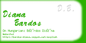 diana bardos business card